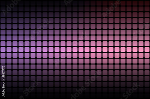 Purple blue pink abstract rounded mosaic background over black