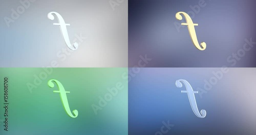 Animated Forte Loud Music 3d Icon Loop Modules for edit with alpha matte
