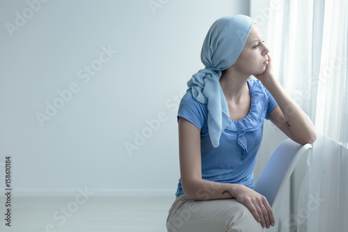Woman with oncology disease photo
