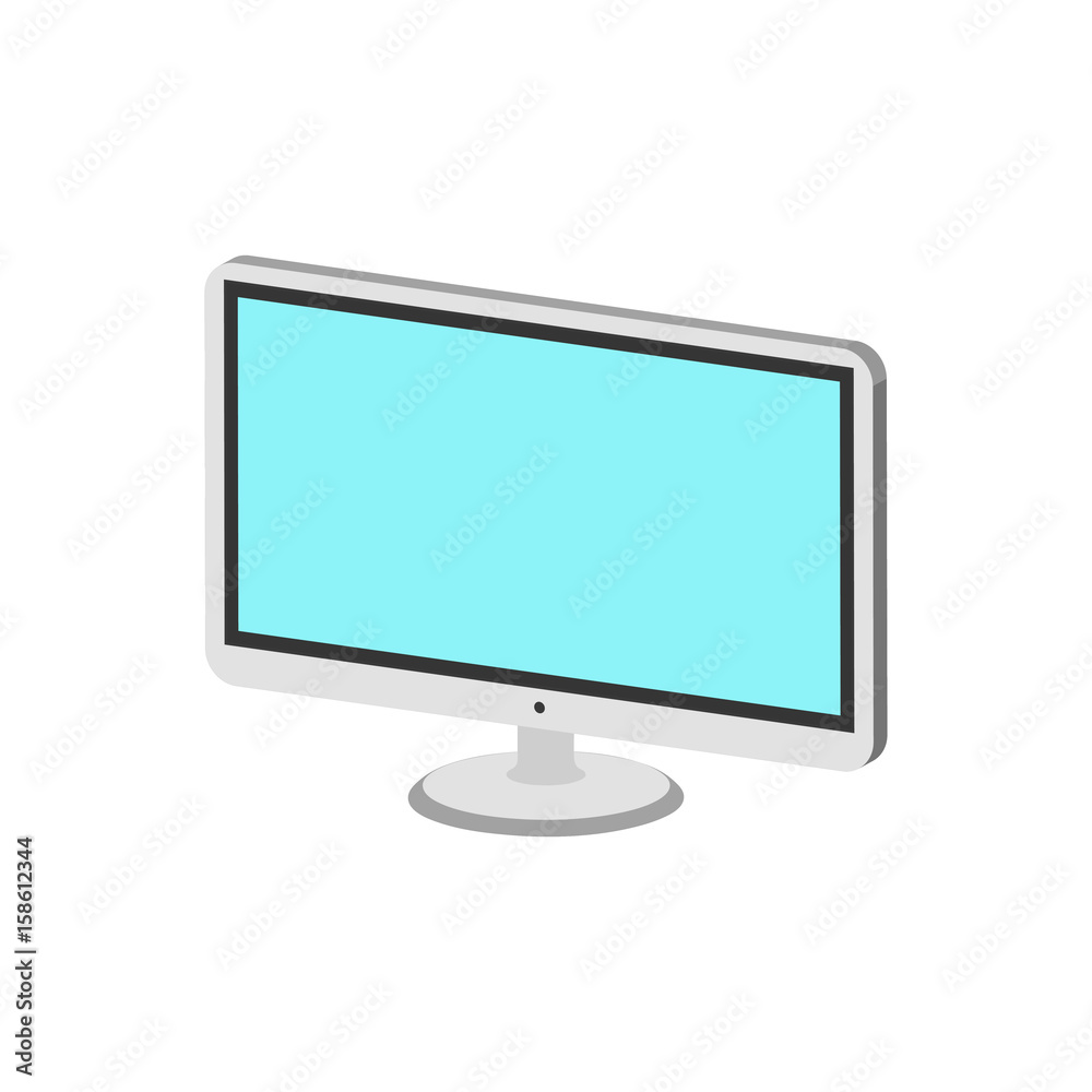 Computer monitor, display symbol. Flat Isometric Icon or Logo. 3D Style Pictogram for Web Design, UI, Mobile App, Infographic. Computer monitor, display symbol. Flat Isometric Icon or Logo. 3D Style Pictogram for Web Design, UI, Mobile App, Infographic.