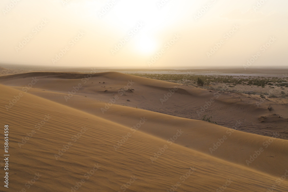 evening time view of Maranjab Desert, Kashan, Iran
