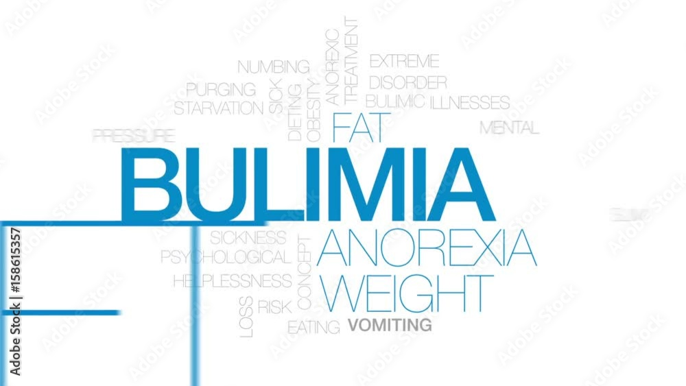 Bulimia animated word cloud, text design animation. Kinetic typography. Bulimia animated word cloud, text design animation. Kinetic typography.