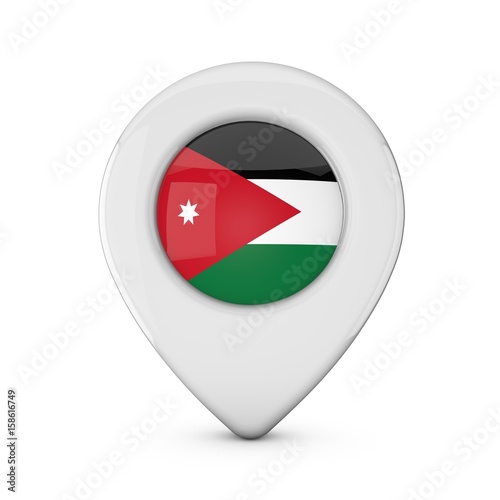 Free Download Jordan flag location marker icon. 3D Rendering - GFXLoad