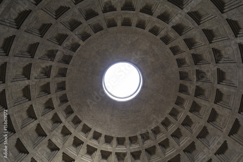 Pattern of pantheon's dome at rome, Italy