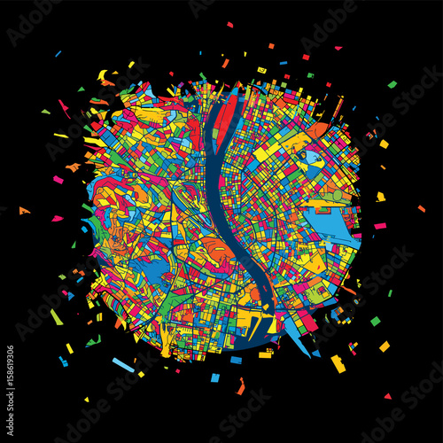 Photography Budapest, Hungary, Colorful Artmap