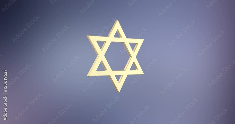 Animated Star of David Gold 3d Icon Loop Modules for edit with alpha matte
Animated Star of David Gold 3d Icon Loop Modules for edit with alpha matte