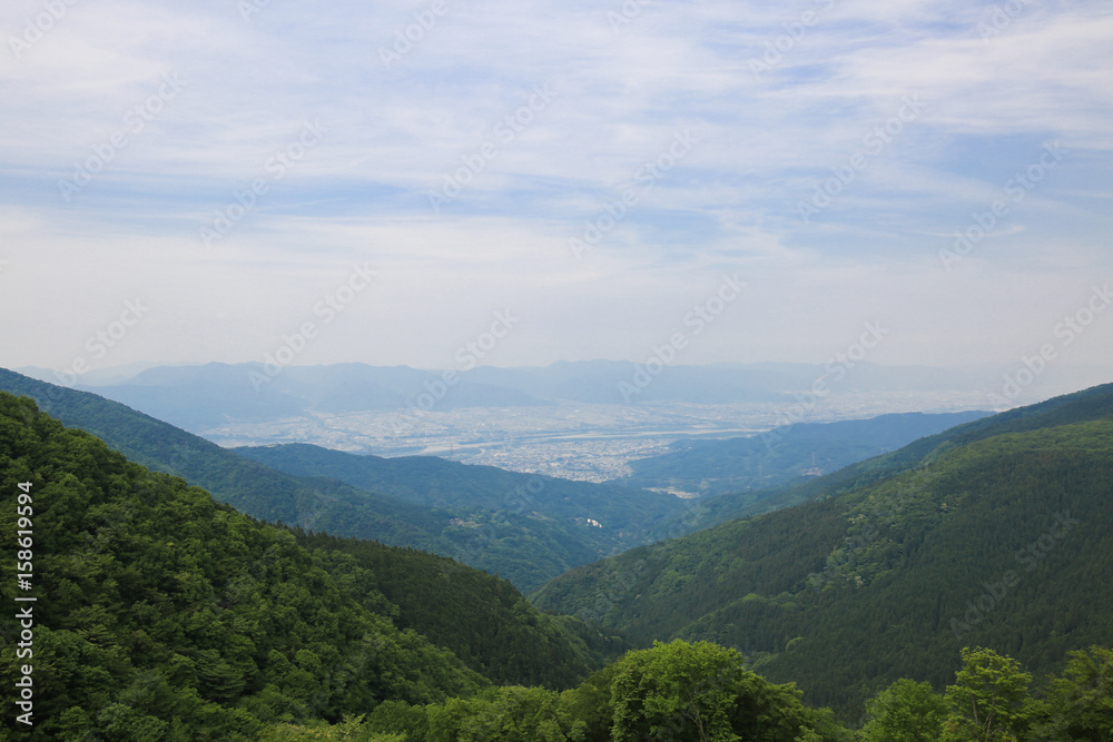 徳島県吉野川市　奥野々山からの風景