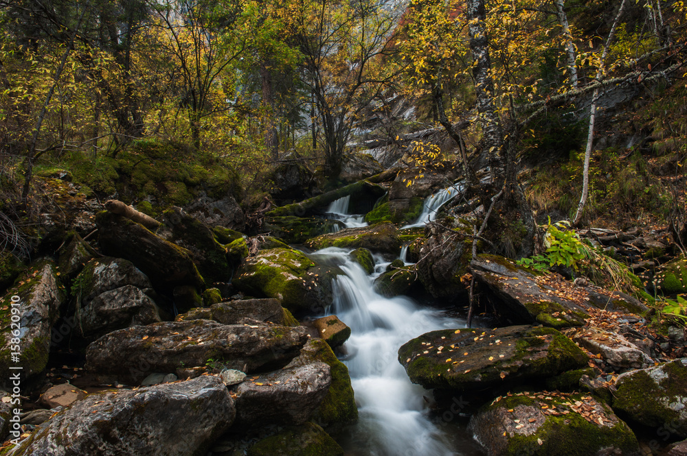 Waterfall on river Shinok