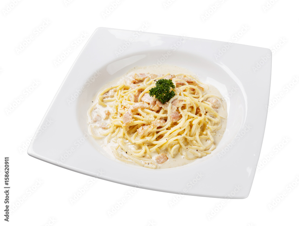 spaghetti carbonara sauce - die cut