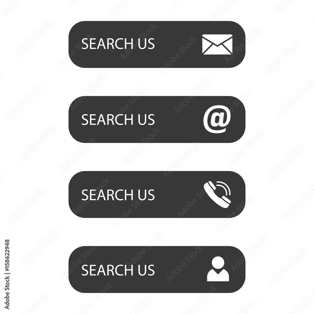 Flat design concept for website template - about us, Search us on other sites Flat design concept for website template - about us, Search us on other sites