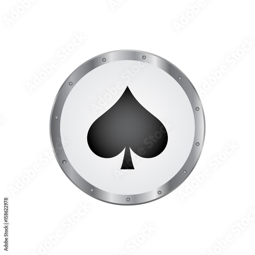 Poker chip isolated on white background. Vector illustration