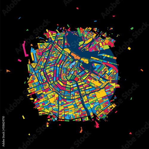 Amsterdam, Netherlands, Colorful Artmap