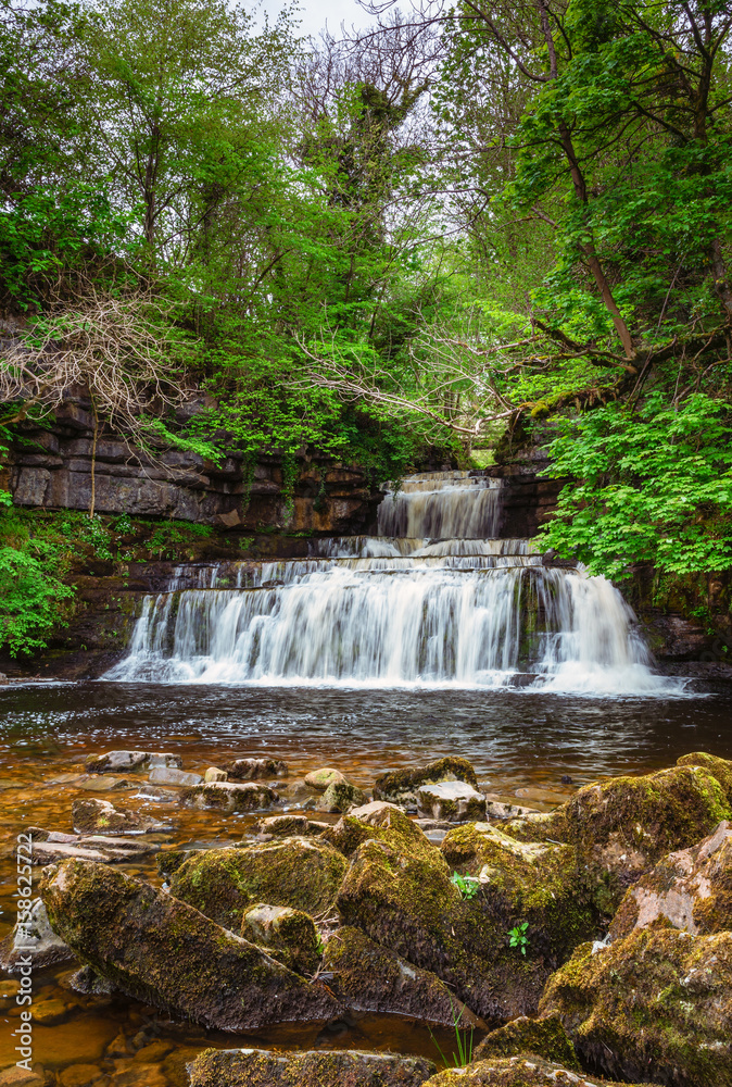 Cotter Force portrait / Cotter Force is a small waterfall on Cotterdale Beck, a minor tributary of the River Ure, near the mouth of Cotterdale, a side dale in Wensleydale, North Yorkshire