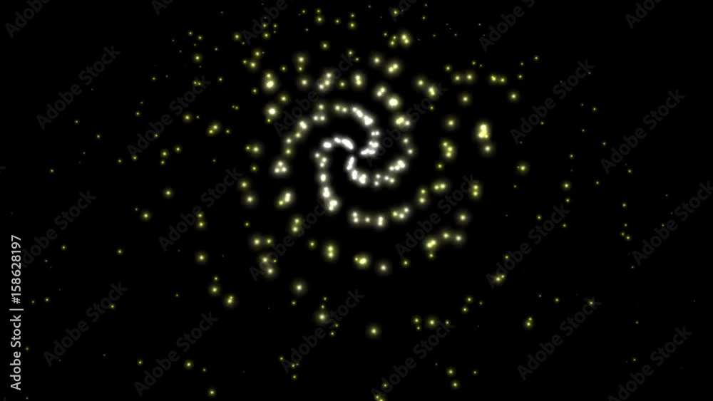 4k swirl fireworks,galaxy & nebula in space,Taichi & tunnel hole in universe.