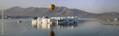 Panorama from the palace Jal Mahal (Water Palace), Jaipur, India