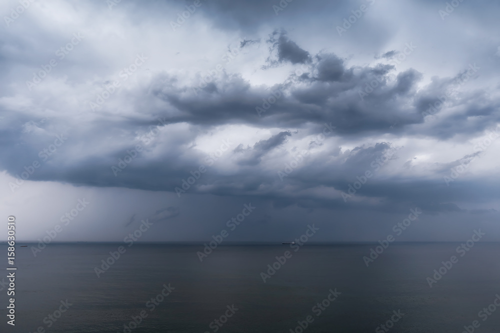 stormy cloud over sea