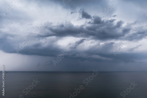 stormy cloud over sea