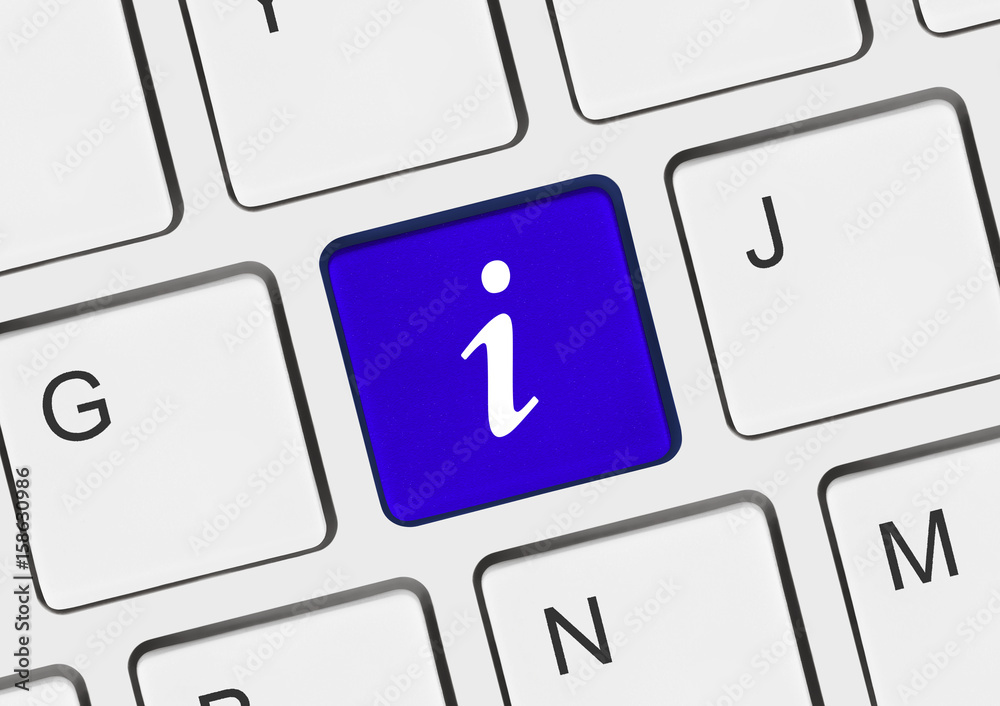 Computer keyboard with information key