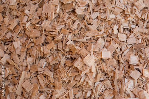 Wood chips produced in a sawmill