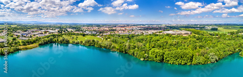 View of Illkirch-Graffenstaden town near Strasbourg - Grand Est, France