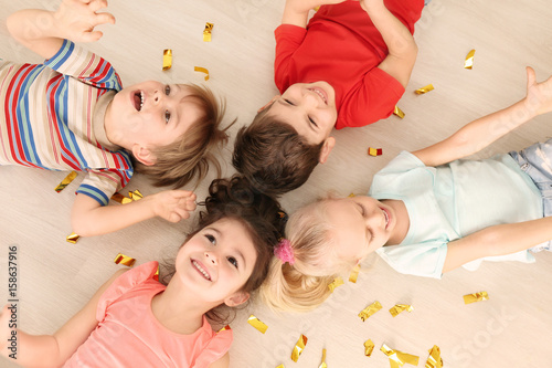 Cute little children with c...