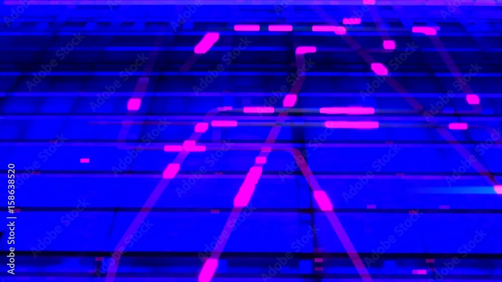 Data file transfer or sharing movement in a virtual world abstract visualization background