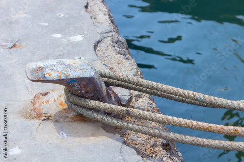 Ropes and moorings on fishing boats