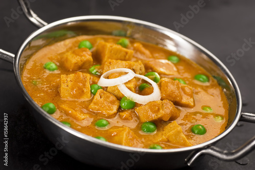Mutter Paneer, Indian Paneer Cheese and Peas in Spicy Sauce