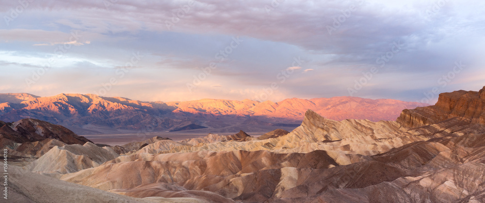 Rugged Badlands Amargosa Mountain Range Death Valley Zabriske Point