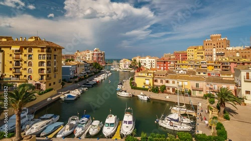 Port saplaya marina time lapse photo