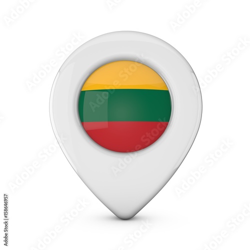 Free Download Lithuania flag location marker icon. 3D Rendering - GFXLoad