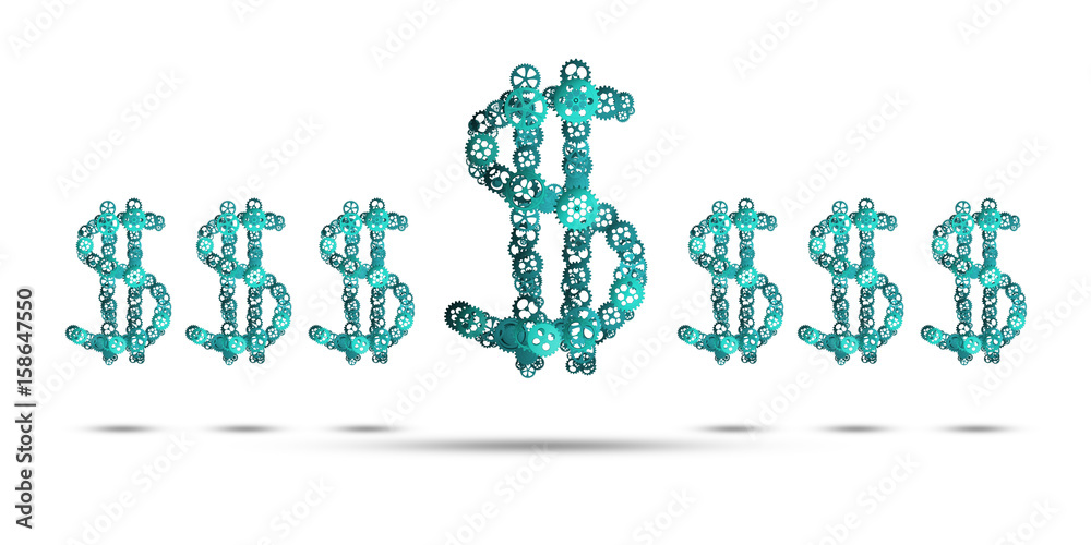 Connections and networking concepts as means of money earning on white background Connections and networking concepts as means of money earning on white background