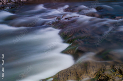 Background of Carpathian mountain river with long exposure © zyoma_1986