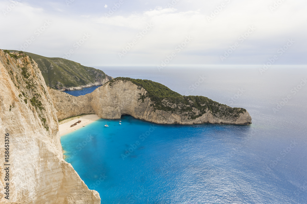 Navagio Beach with Shipwreck on Zakynthos Island, Greece Navagio Beach with Shipwreck on Zakynthos Island, Greece