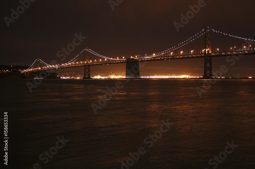 Oakland Bay Bridge at night