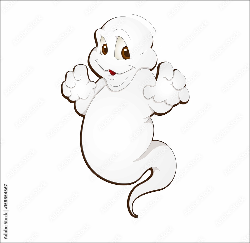Cartoon white ghost Cartoon white ghost