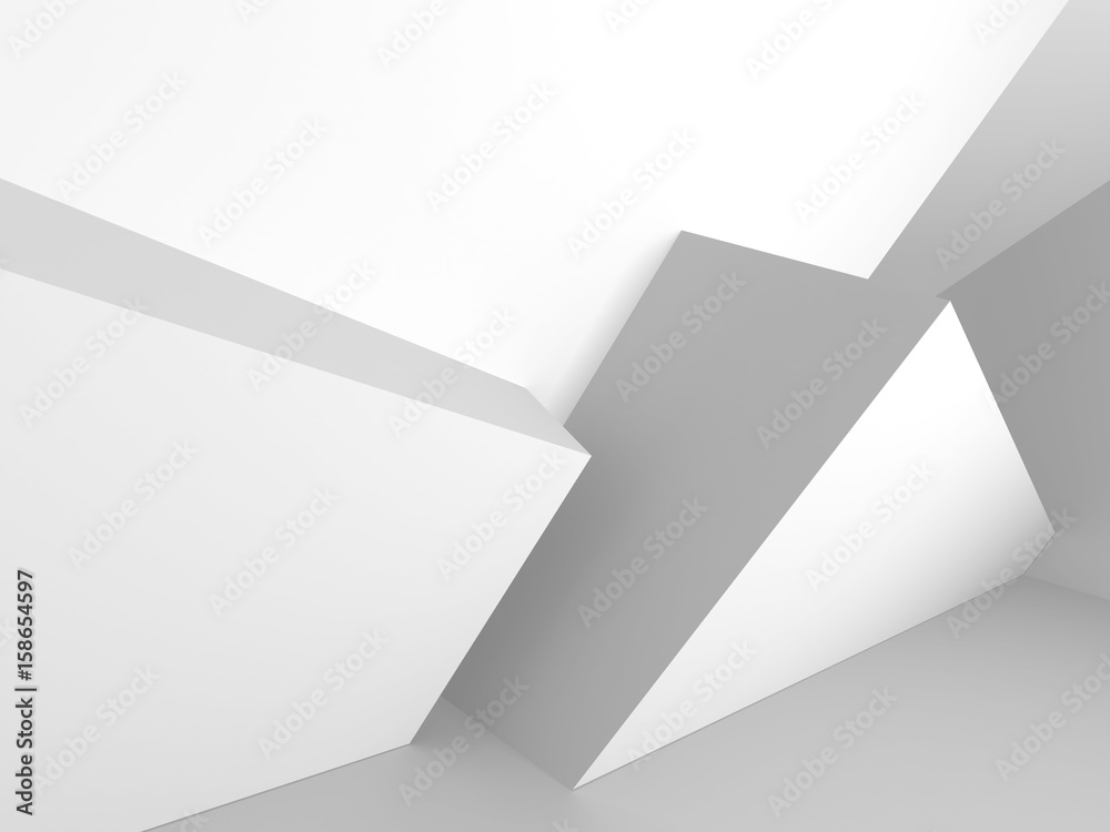 Abstract Modern White Architecture Background