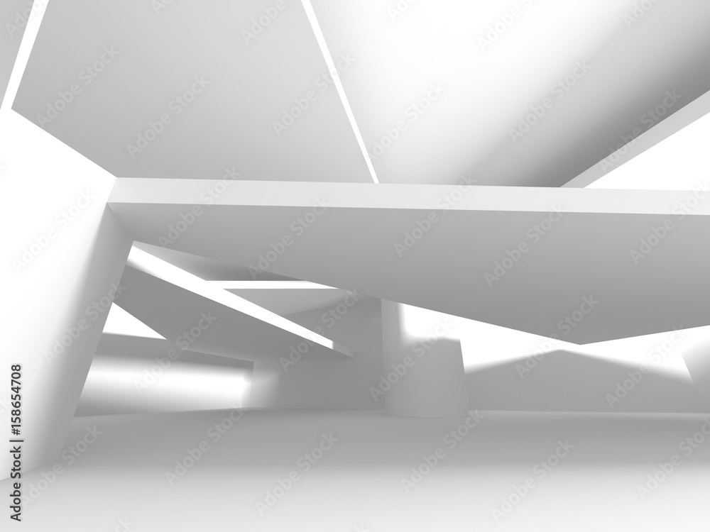 Futuristic White Architecture Design Background