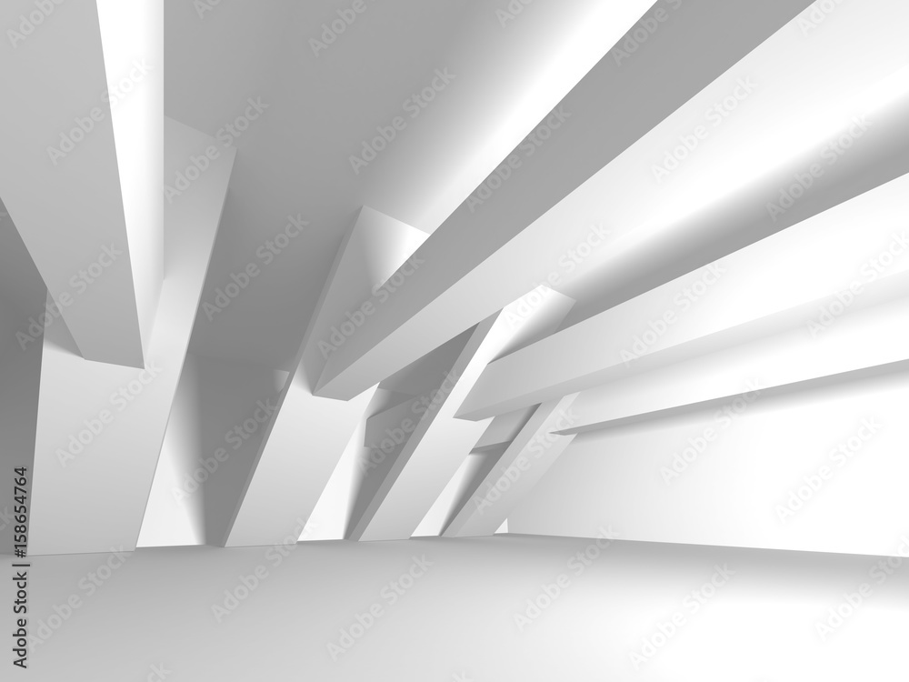Abstract Modern White Architecture Background