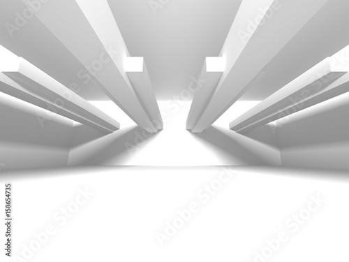 Futuristic White Architecture Design Background