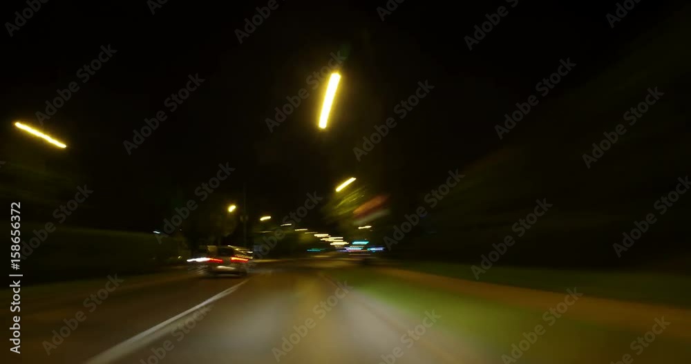 City driving by night time lapse City driving by night time lapse