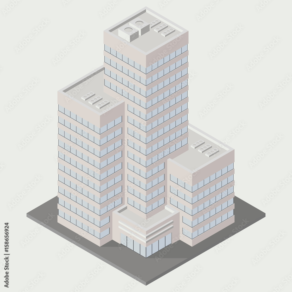 isometric  building icon