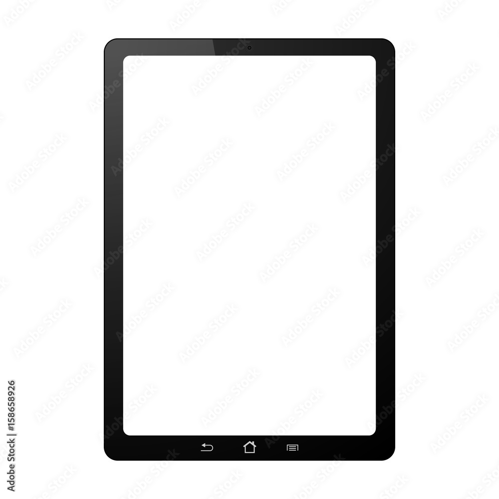 Tablet on white background. Isolated with touchscreen. Tablet on white background. Isolated with touchscreen.