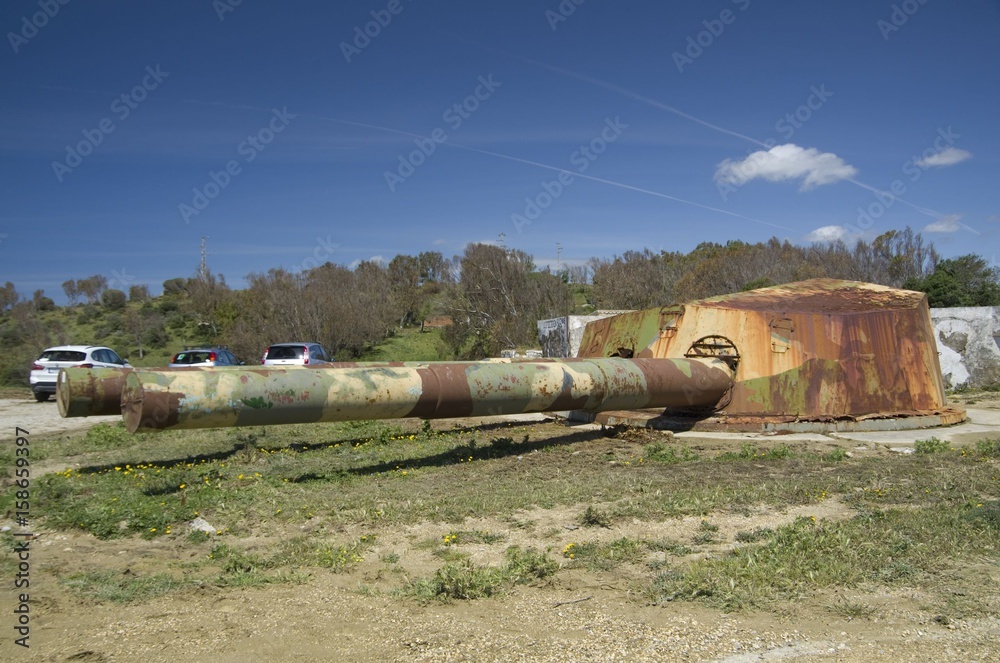 Abandoned coastal battery El Vigia, Andalusia, Spain