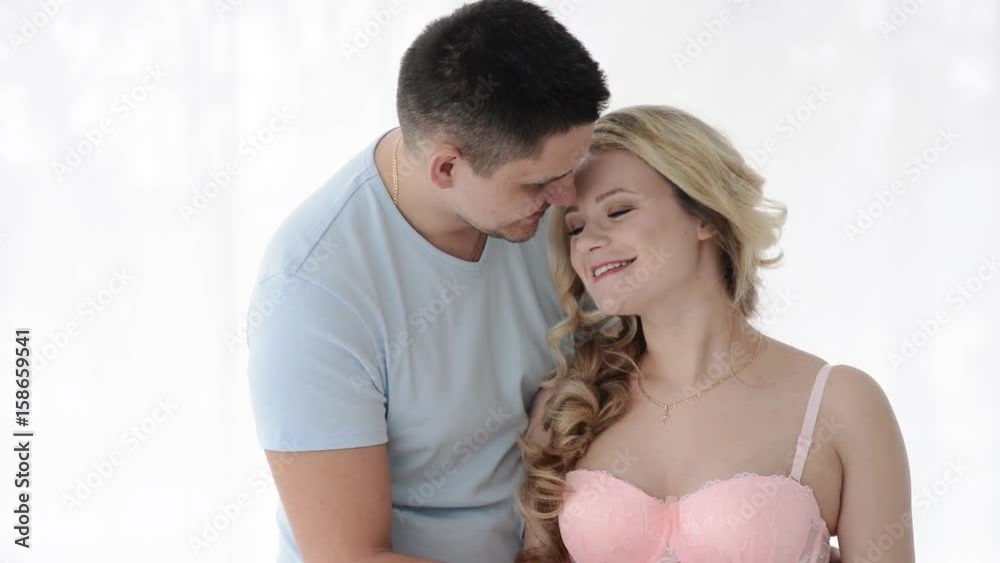 pregnant woman with her husband. Future parents, tenderness pregnant woman with her husband. Future parents, tenderness
