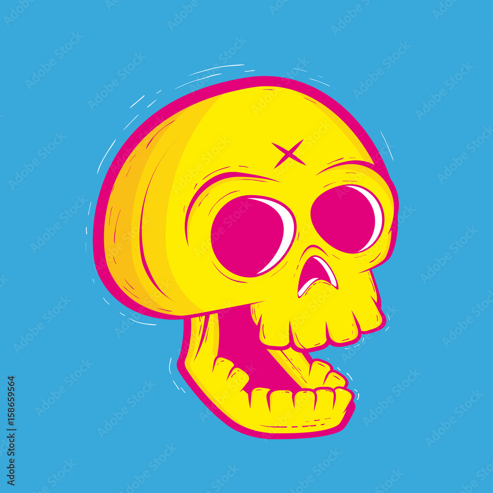 neon skull illustration neon skull illustration