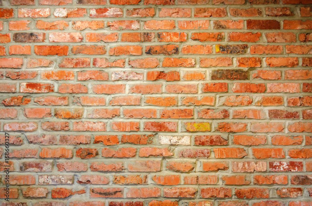 Old red brick wall texture background. Old red brick wall texture background.