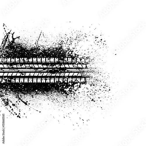 Tire track spalsh background