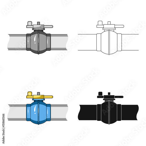 Pipeline shutter.Oil single icon in cartoon style vector symbol stock illustration web.