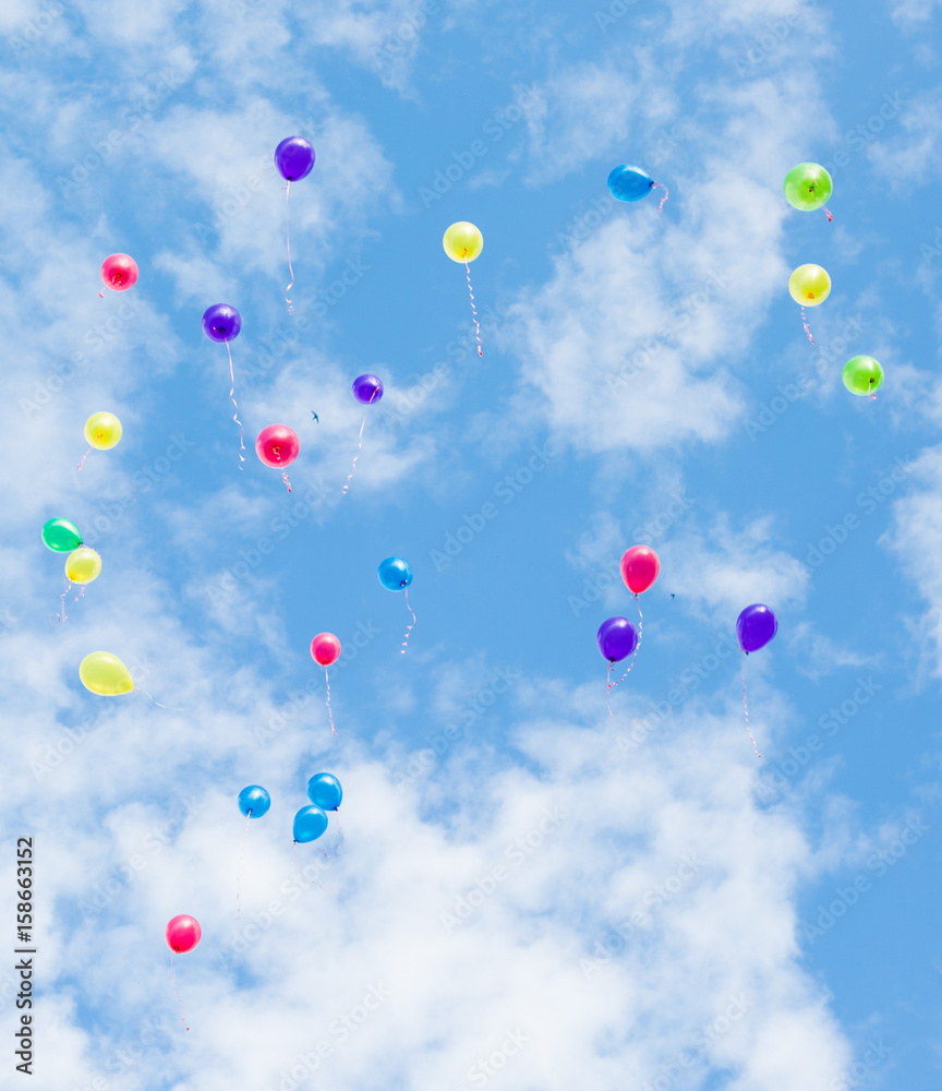 Balloons in the sky